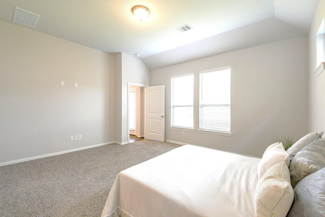 209 Cambria Green Ln, Katy, TX 77493 - carpeted bedroom with lofted ceiling and baseboards