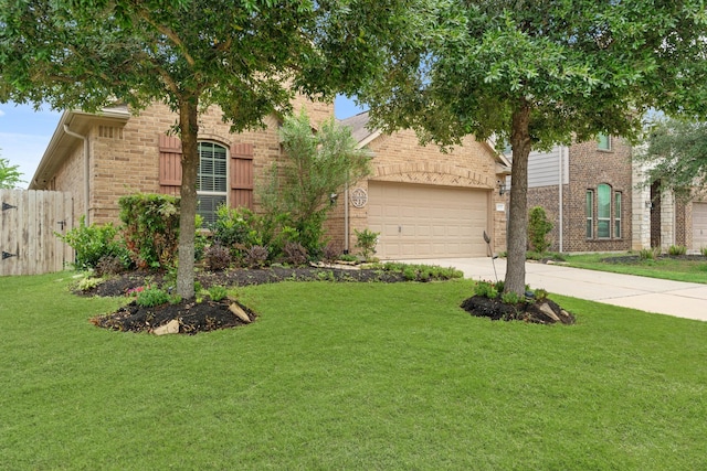 17222 Fable Springs Ln, Cypress, TX 77433 - view of front of home featuring brick siding, concrete driveway, and an attached garage