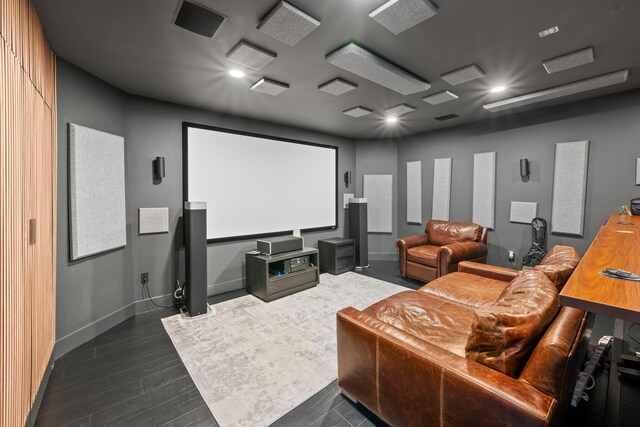 3531 Westridge St, Houston, TX 77025 - cinema featuring dark wood finished floors and baseboards