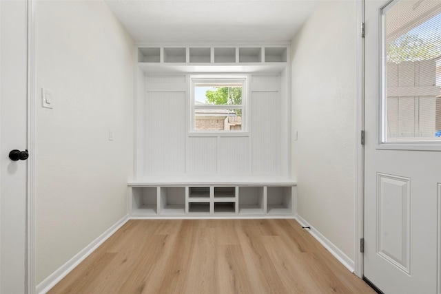 2610 Moss Hill Dr, Houston, TX 77080 - mudroom with light wood finished floors and baseboards