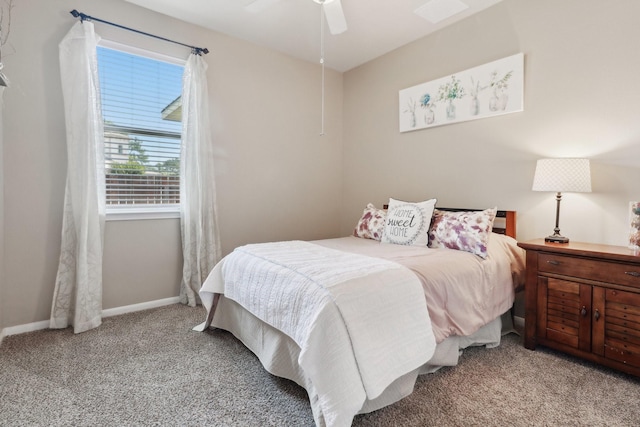 14039 Pawnee Bend Dr, Cypress, TX 77429 - bedroom featuring light carpet, baseboards, and ceiling fan