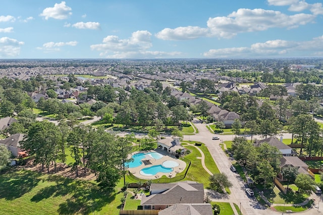 14039 Pawnee Bend Dr, Cypress, TX 77429 - aerial view of residential area featuring a pool