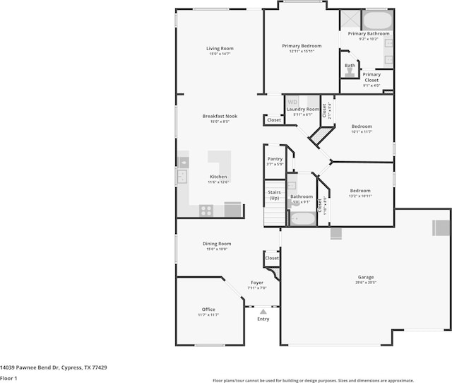 14039 Pawnee Bend Dr, Cypress, TX 77429 - home floor plan