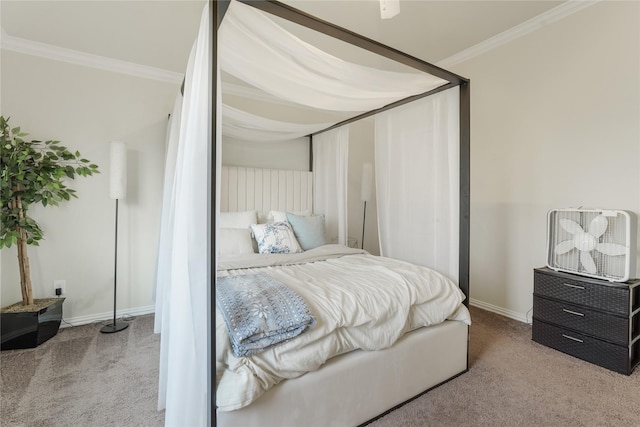 2806 Old Draw Dr, Humble, TX 77396 - carpeted bedroom with crown molding and baseboards