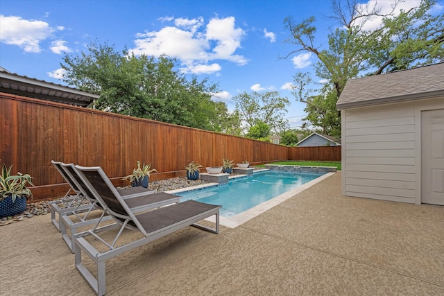 3003 Randall St, Houston, TX 77018 - view of pool with a patio area and a fenced backyard