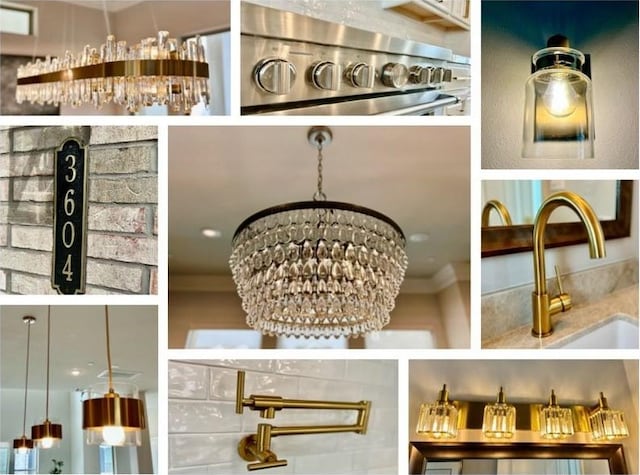 3604 Dorset Cliff Ln, Houston, TX 77055 - detailed view of a chandelier