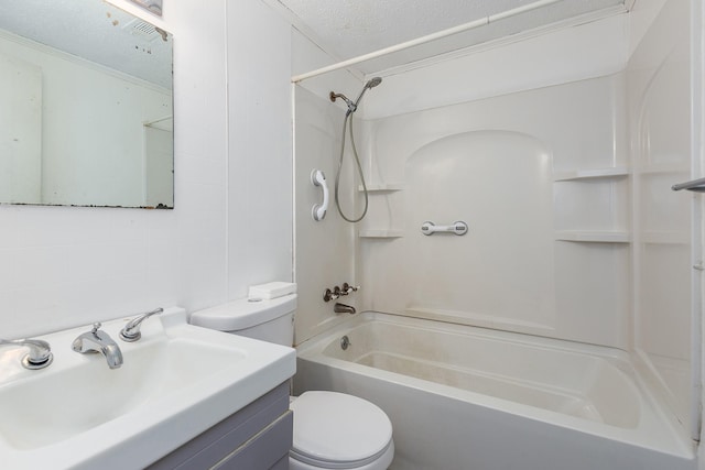 126 Cris Rd, Lufkin, TX 75901 - full bath featuring toilet, a textured ceiling, tub / shower combination, and vanity