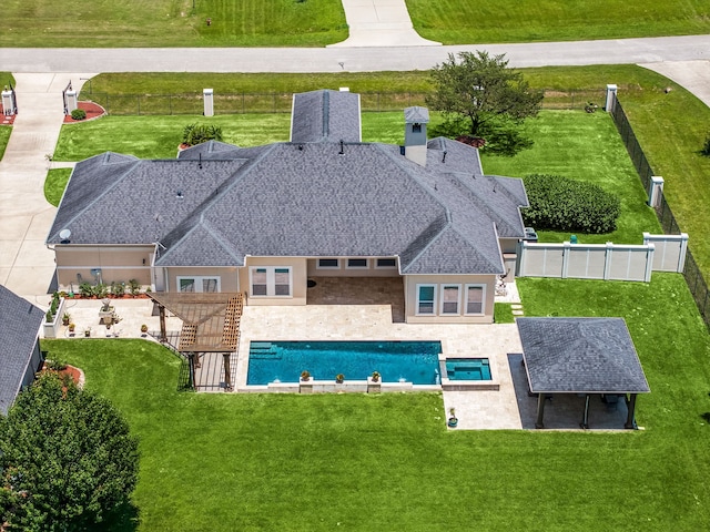 2119 Red Bird Ln, Brookshire, TX 77423 - view of pool with a patio, a pool with connected hot tub, and a pergola