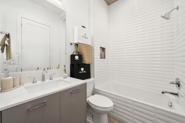 5820 Winsome Ln Unit B, Houston, TX 77057 - full bathroom with vanity, toilet, and tub / shower combination