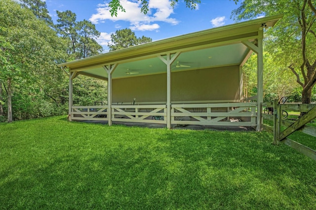 37922 Clubhouse Ln, Magnolia, TX 77355 - view of yard with a ceiling fan