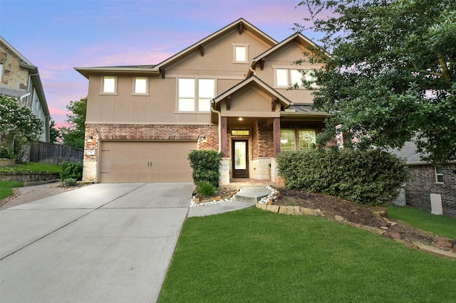 6 Muthill Cir, Conroe, TX 77304 - view of front facade featuring an attached garage, driveway, and stone siding