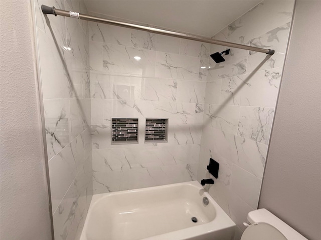 23711 Saxon Way, Hockley, TX 77447 - bathroom featuring toilet and bathing tub / shower combination