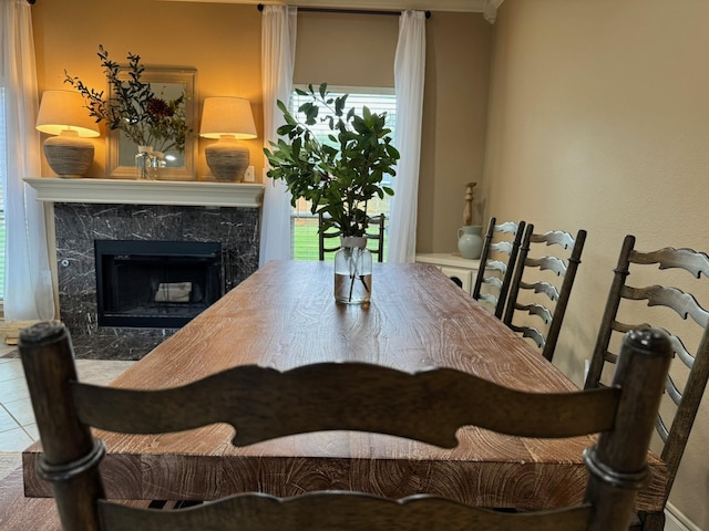 29015 Commons Oaks Dr, Huffman, TX 77336 - dining room featuring a high end fireplace