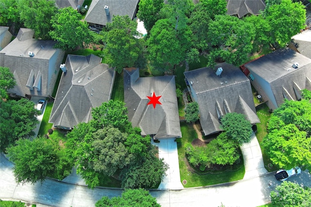 aerial view of residential area