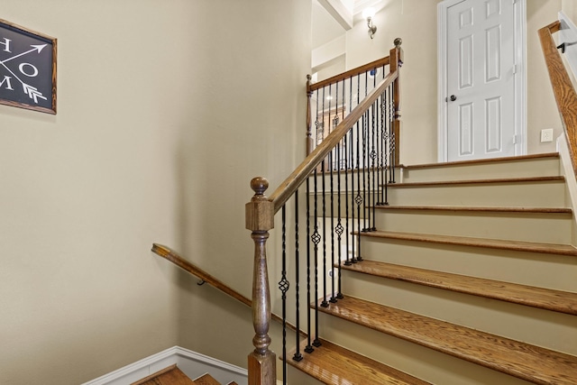 4609 Sharman St, Houston, TX 77009 - stairs with baseboards