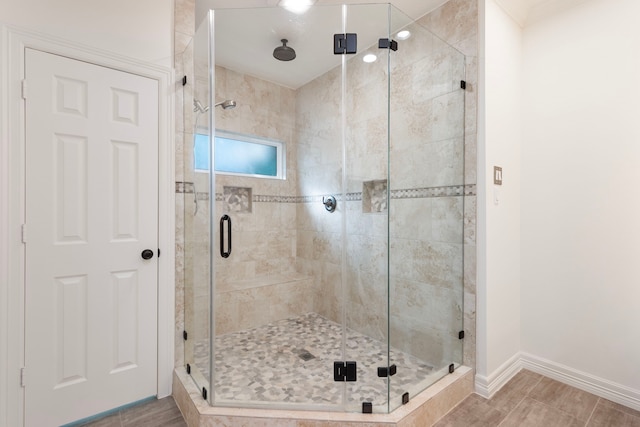 11623 Aspenway Dr, Houston, TX 77070 - full bath featuring a shower stall and baseboards