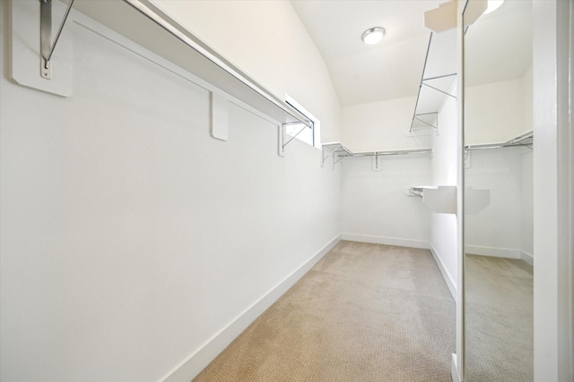 1704 Alamo St Unit A, Houston, TX 77007 - walk in closet featuring light colored carpet and vaulted ceiling