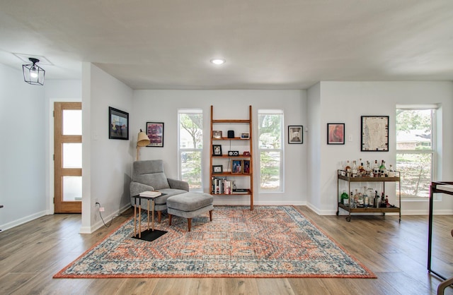 2514 Palo Pinto Dr, Houston, TX 77080 - living area with plenty of natural light, wood finished floors, baseboards, and recessed lighting