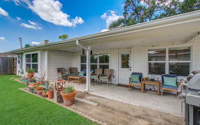 2514 Palo Pinto Dr, Houston, TX 77080 - view of patio / terrace with outdoor lounge area