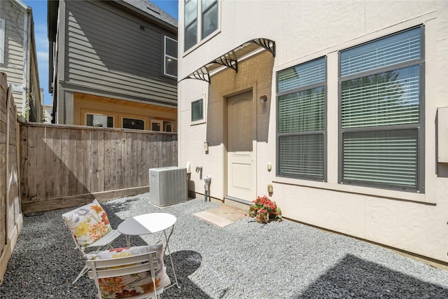 4404 Dickson St Unit B, Houston, TX 77007 - view of patio / terrace featuring central air condition unit and fence