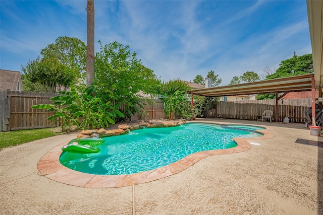 9911 Villa Verde Dr, Houston, TX 77064 - view of pool featuring a patio area and a fenced backyard