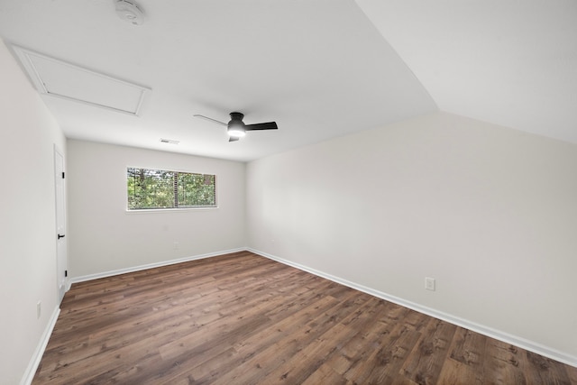 52 S High Oaks Cir, The Woodlands, TX 77380 - unfurnished room featuring a smoke detector, wood finished floors, baseboards, ceiling fan, and attic access
