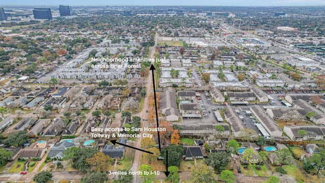aerial overview of property's location