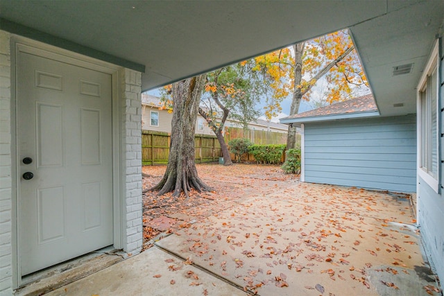 view of patio / terrace with fence