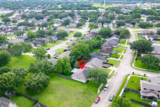 aerial view of residential area