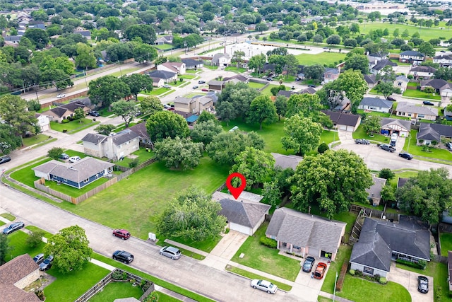 aerial view of residential area