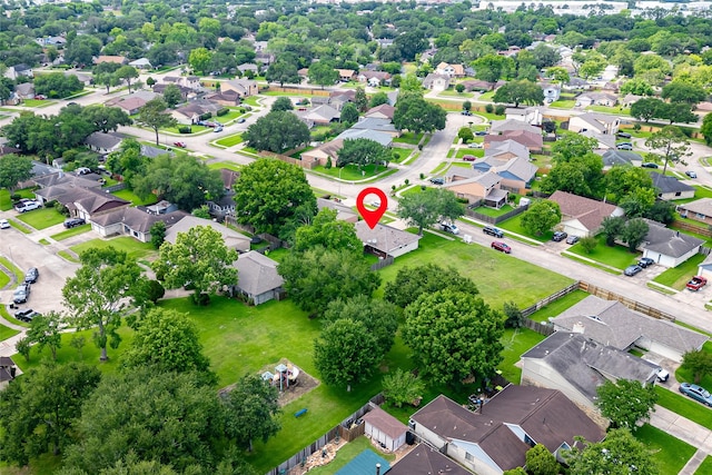 aerial view of residential area