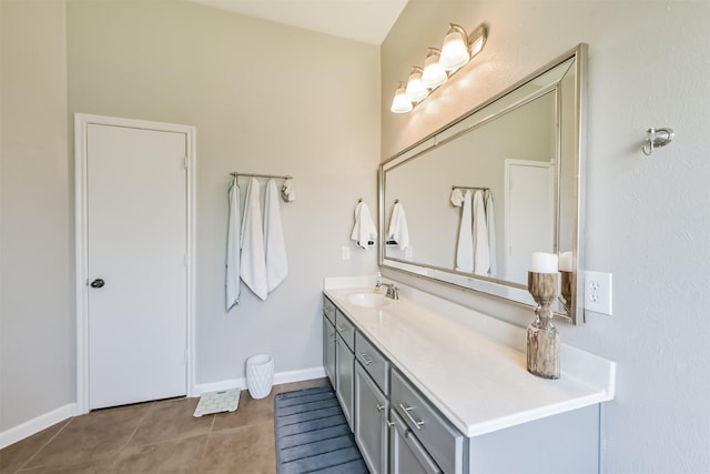 20810 Oak Rain Ct, Katy, TX 77449 - bathroom featuring vanity, tile patterned floors, and baseboards