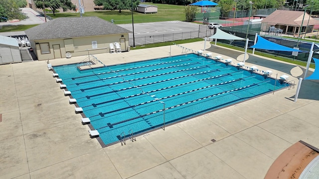 17414 Naremore Ct, Spring, TX 77379 - community pool featuring fence and a patio
