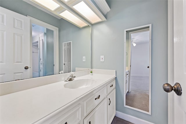 17414 Naremore Ct, Spring, TX 77379 - bathroom with vanity and baseboards