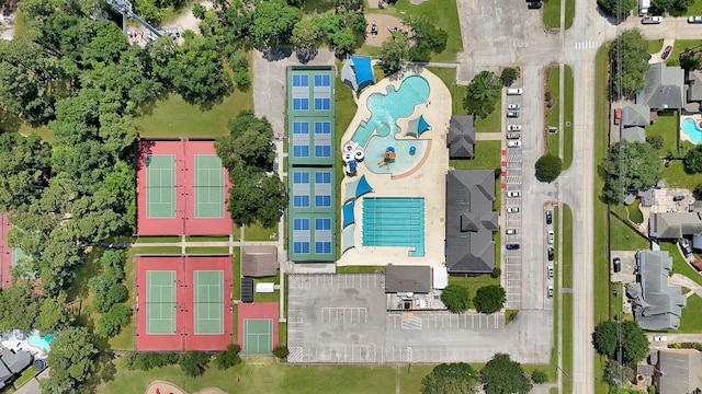 17414 Naremore Ct, Spring, TX 77379 - bird's eye view of a pool area