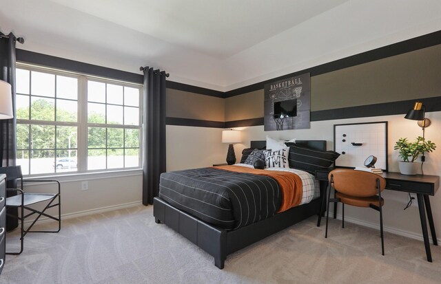 25701 Damask Dr, Magnolia, TX 77355 - carpeted bedroom featuring baseboards and an office area