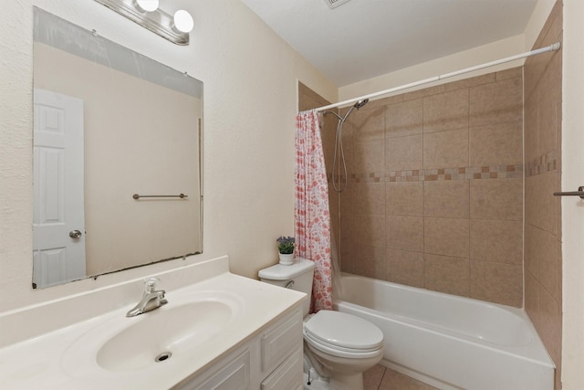 1314 Robert St, Baytown, TX 77521 - full bathroom featuring toilet, shower / bath combo, and vanity