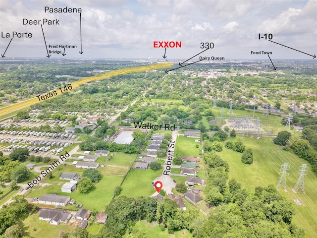 1314 Robert St, Baytown, TX 77521 - aerial view of property's location