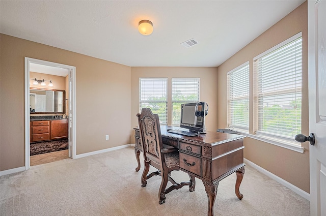 5018 Longlane Dr, Houston, TX 77084 - office with baseboards and light colored carpet