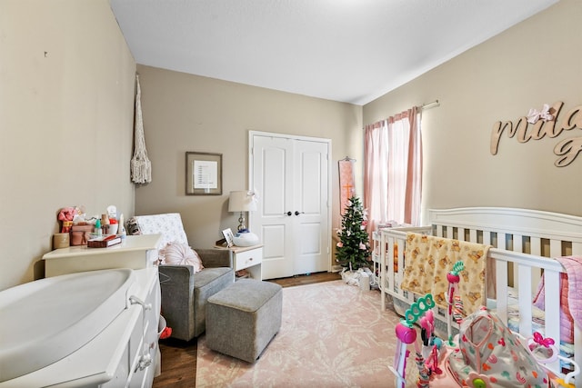 22607 August Crow Dr, Hockley, TX 77447 - bedroom with wood finished floors and a closet