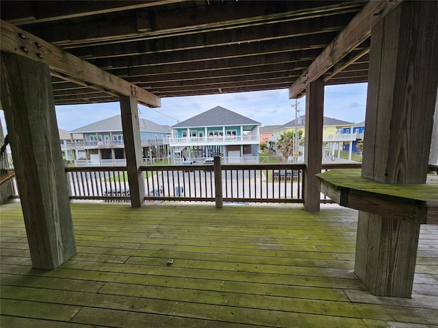 833 Kahla Dr, Crystal Beach, TX 77650 - wooden deck featuring a residential view