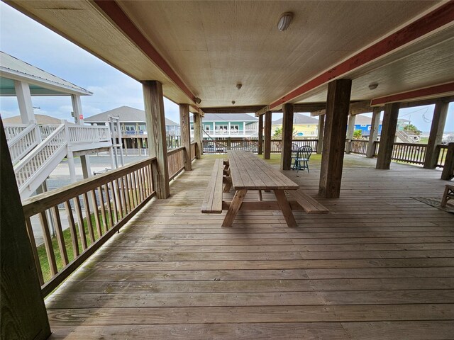 833 Kahla Dr, Crystal Beach, TX 77650 - view of wooden deck
