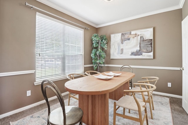 5023 Royal Arbor Ln, Houston, TX 77084 - carpeted dining space with baseboards, plenty of natural light, and crown molding
