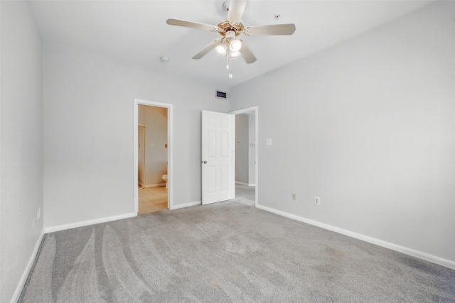 1330 Old Spanish Trl Unit 7207, Houston, TX 77054 - unfurnished bedroom with carpet, baseboards, ensuite bathroom, and ceiling fan