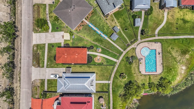 607 29th St, Dickinson, TX 77539 - drone / aerial view of a pool