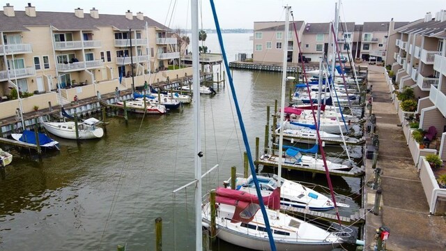 4747 Nasa Pkwy Unit 104, Pasadena, TX 77586 - dock area with a water view and view of marina