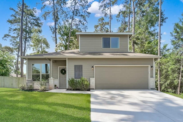 9040 Pecos Pl, Willis, TX 77378 - view of front of house featuring an attached garage, driveway, and a shingled roof