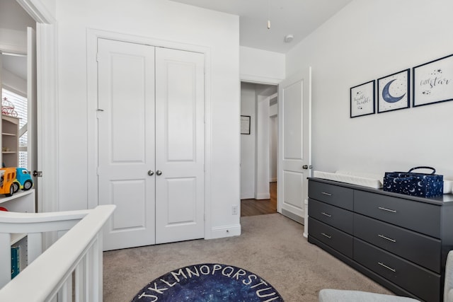 15003 Big Spring Park Dr, Cypress, TX 77433 - bedroom featuring light carpet and a closet