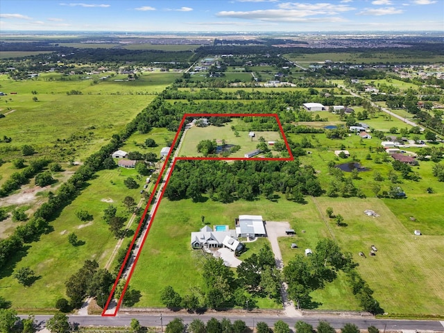 8253 Carolyn St, Santa Fe, TX 77517 - view of rural area with property parcel outlined