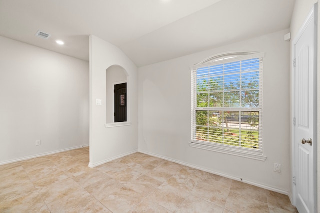 3105 Zachary Bay Ln, League City, TX 77539 - spare room with baseboards, light tile patterned flooring, and recessed lighting